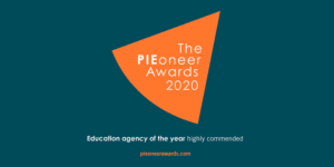Riconoscimento The PIEoneer Awards 2020 come agenzia educativa dell'anno.