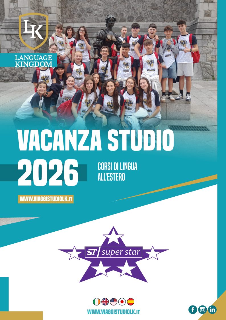 Copertina del catalogo Vacanza Studio 2026 di Language Kingdom.